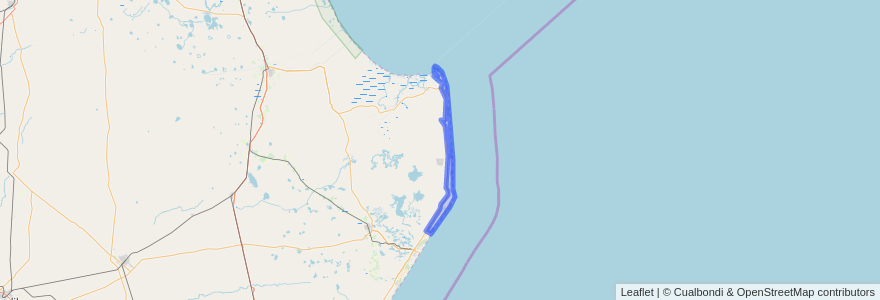 Mapa de ubicacion de Partido de La Costa.