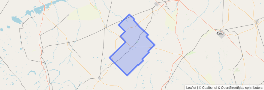 Mapa de ubicacion de Partido de Laprida.