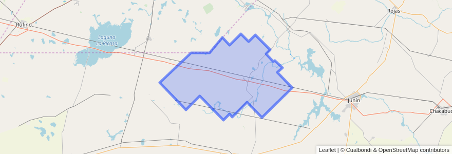 Mapa de ubicacion de Partido de Leandro N. Alem.