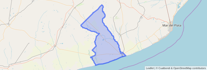 Mapa de ubicacion de Partido de Necochea.