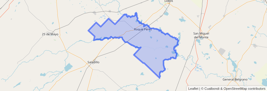 Mapa de ubicacion de Partido de Roque Pérez.