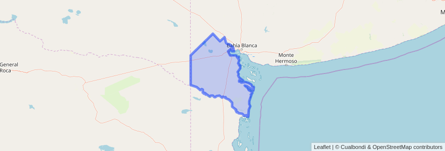 Mapa de ubicacion de Partido de Villarino.