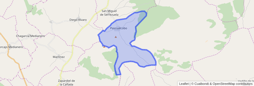 Mapa de ubicacion de Pascualcobo.