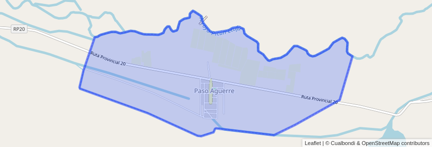 Mapa de ubicacion de Paso Aguerre.