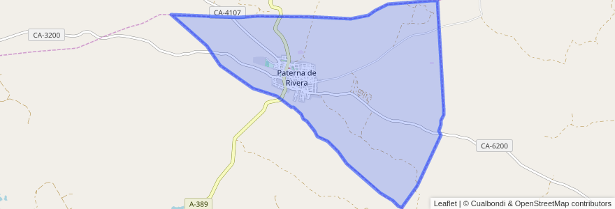 Mapa de ubicacion de Paterna de Rivera.