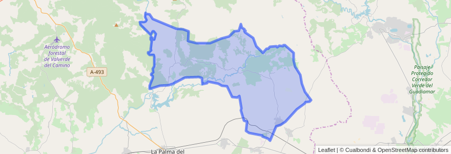 Mapa de ubicacion de Paterna del Campo.