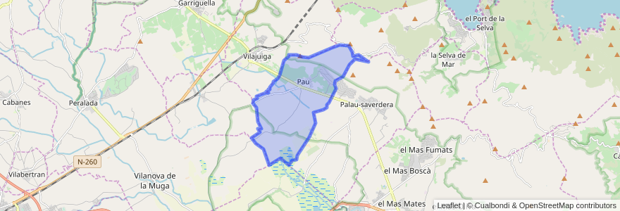 Mapa de ubicacion de Pau.