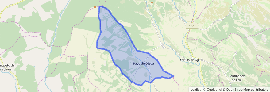 Mapa de ubicacion de Payo de Ojeda.