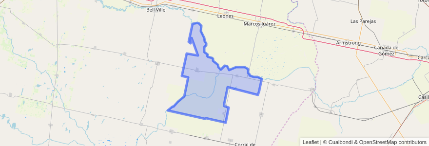 Mapa de ubicacion de Pedanía Saladillo.