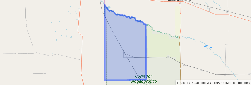 Mapa de ubicacion de Pedanía Sarmiento.