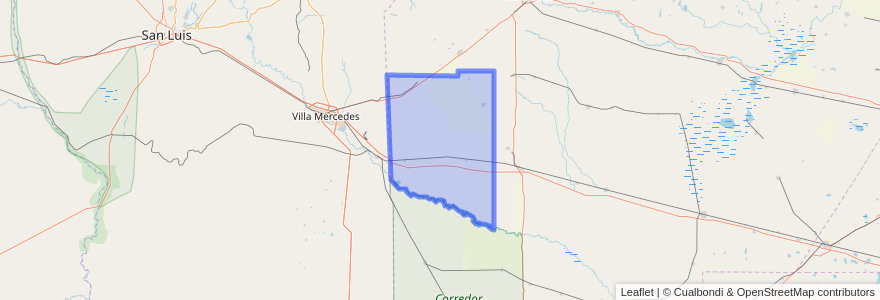 Mapa de ubicacion de Pedanía Tres de Febrero.