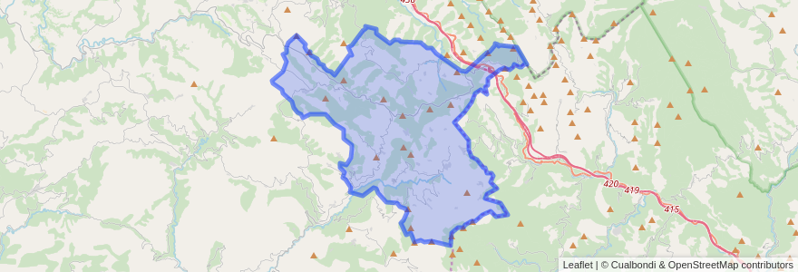 Mapa de ubicacion de Pedrafita do Cebreiro.