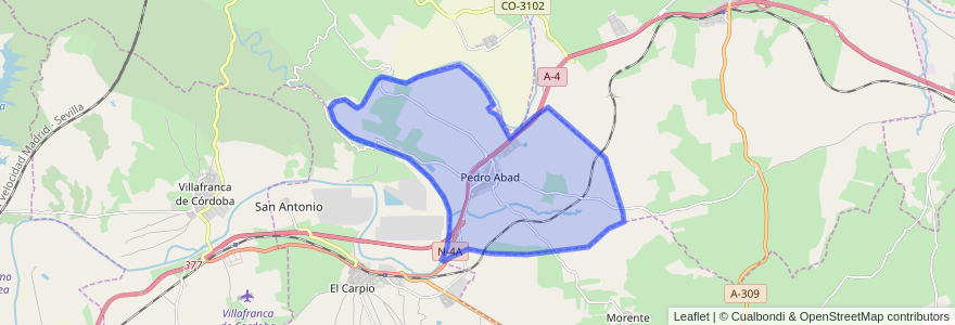 Mapa de ubicacion de Pedro Abad.