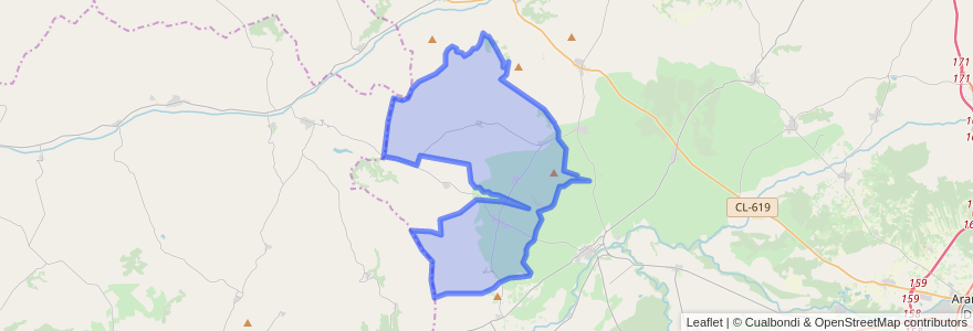 Mapa de ubicacion de Pedrosa de Duero.