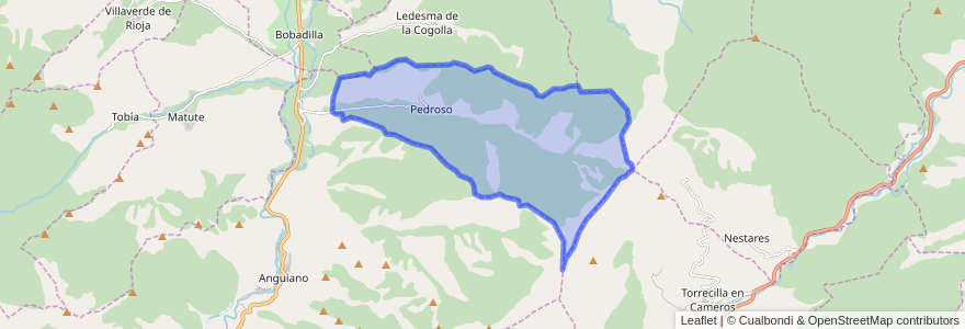 Mapa de ubicacion de Pedroso.