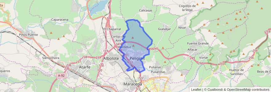 Mapa de ubicacion de Peligros.