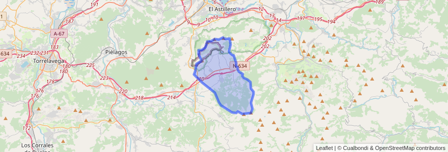 Mapa de ubicacion de Penagos.