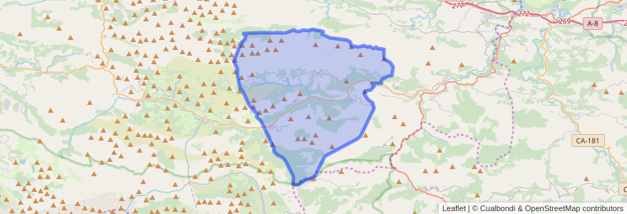 Mapa de ubicacion de Peñamellera Alta.