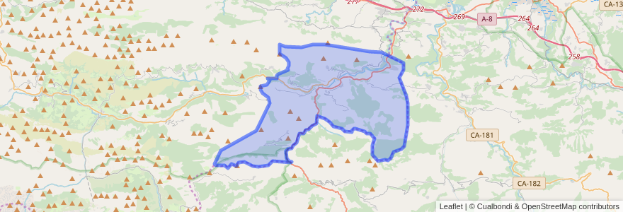 Mapa de ubicacion de Peñamellera Baja.