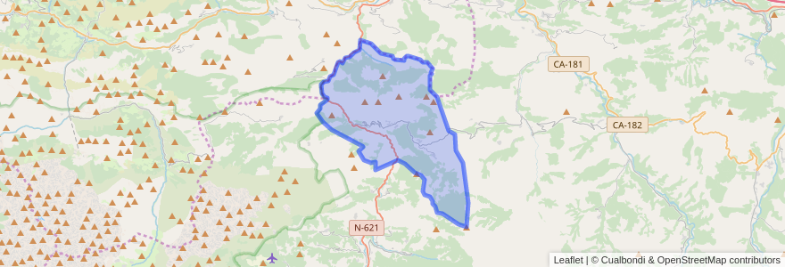 Mapa de ubicacion de Peñarrubia.