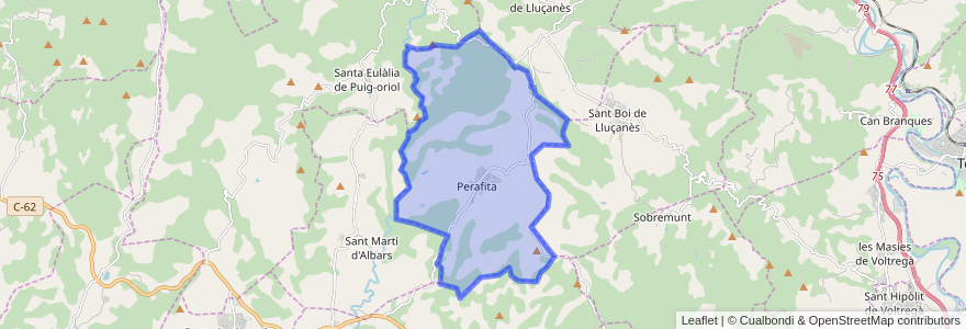 Mapa de ubicacion de Perafita.