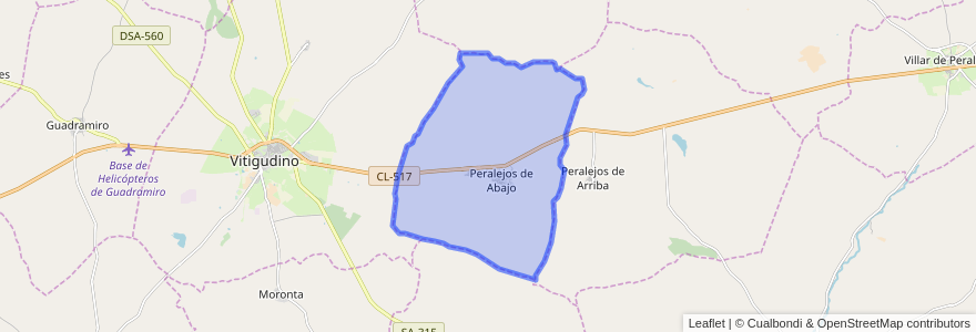 Mapa de ubicacion de Peralejos de Abajo.