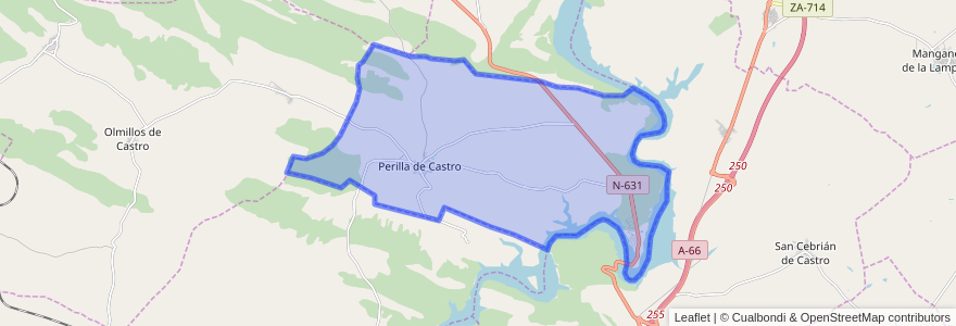 Mapa de ubicacion de Perilla de Castro.