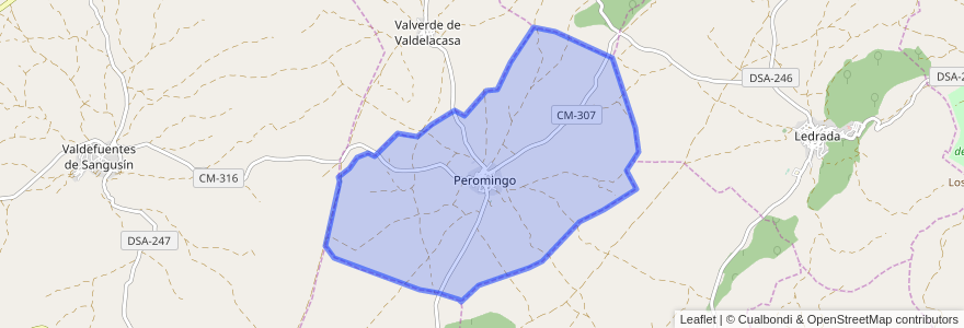 Mapa de ubicacion de Peromingo.