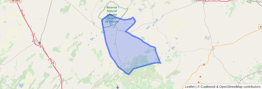 Mapa de ubicacion de Pétrola.