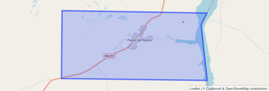 Mapa de ubicacion de Municipio de Piedra del Águila.