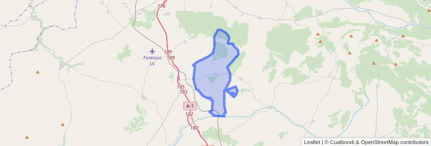 Mapa de ubicacion de Pineda Trasmonte.