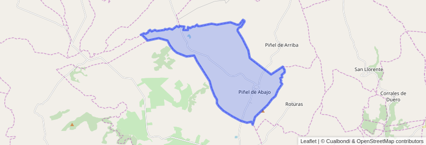 Mapa de ubicacion de Piñel de Abajo.