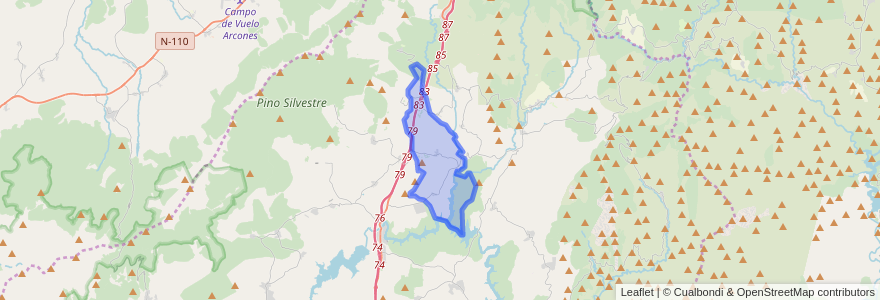 Mapa de ubicacion de Piñuécar-Gandullas.