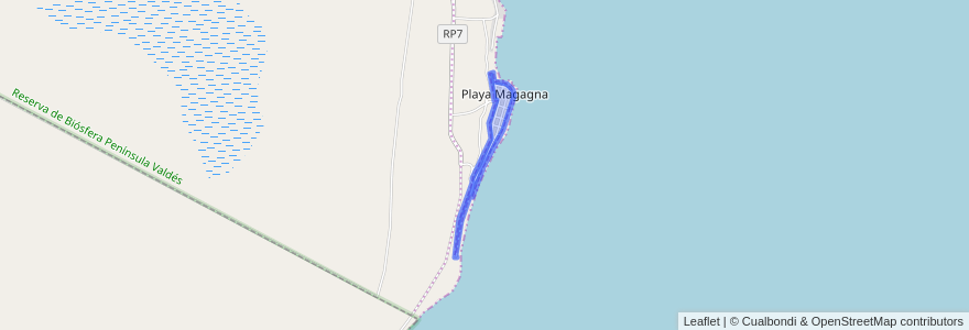 Mapa de ubicacion de Playa Magagna.