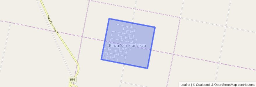 Mapa de ubicacion de Plaza San Francisco.