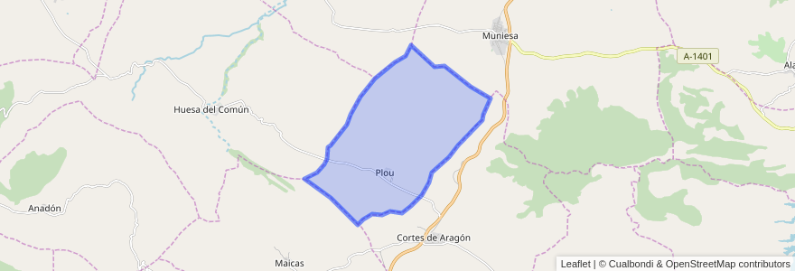 Mapa de ubicacion de Plou.