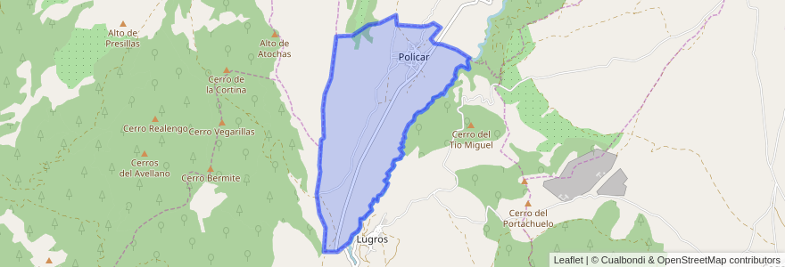 Mapa de ubicacion de Polícar.