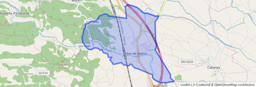 Mapa de ubicacion de Pont de Molins.