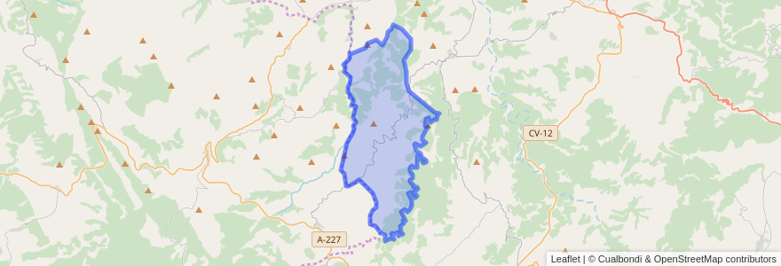 Mapa de ubicacion de Portell de Morella.