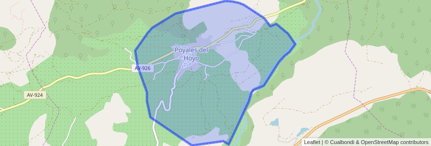 Mapa de ubicacion de Poyales del Hoyo.