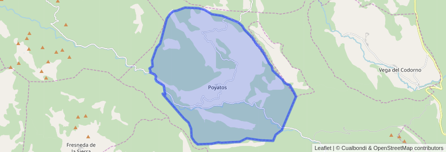 Mapa de ubicacion de Poyatos.