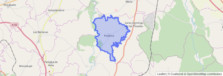 Mapa de ubicacion de Pozanco.