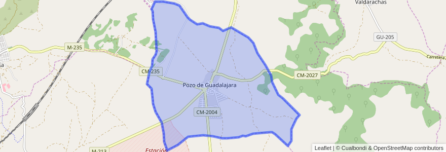 Mapa de ubicacion de Pozo de Guadalajara.