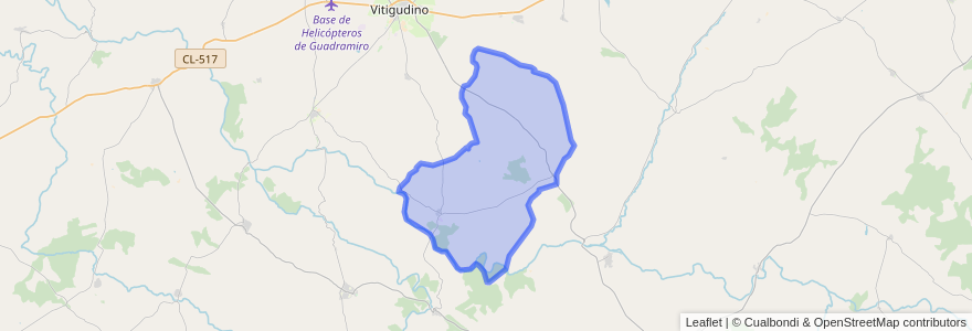 Mapa de ubicacion de Pozos de Hinojo.