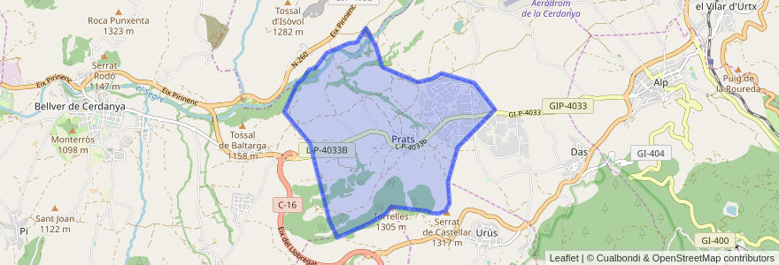 Mapa de ubicacion de Prats i Sansor.