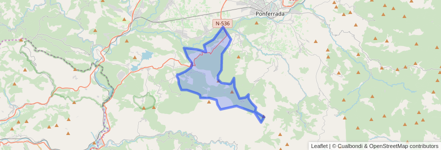 Mapa de ubicacion de Priaranza del Bierzo.