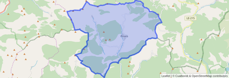 Mapa de ubicacion de Prioro.