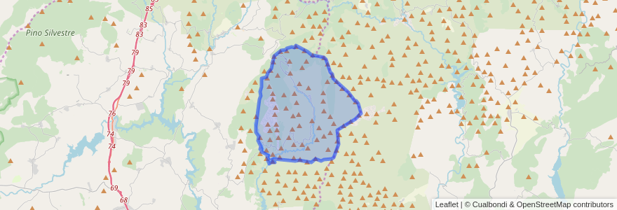 Mapa de ubicacion de Puebla de la Sierra.