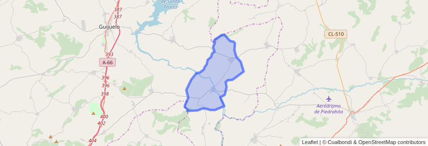 Mapa de ubicacion de Puente del Congosto.