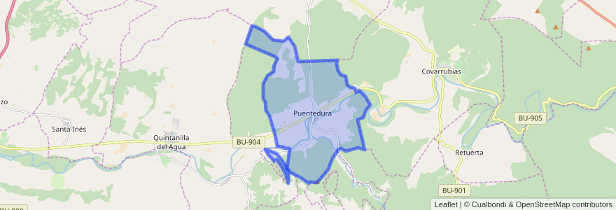 Mapa de ubicacion de Puentedura.